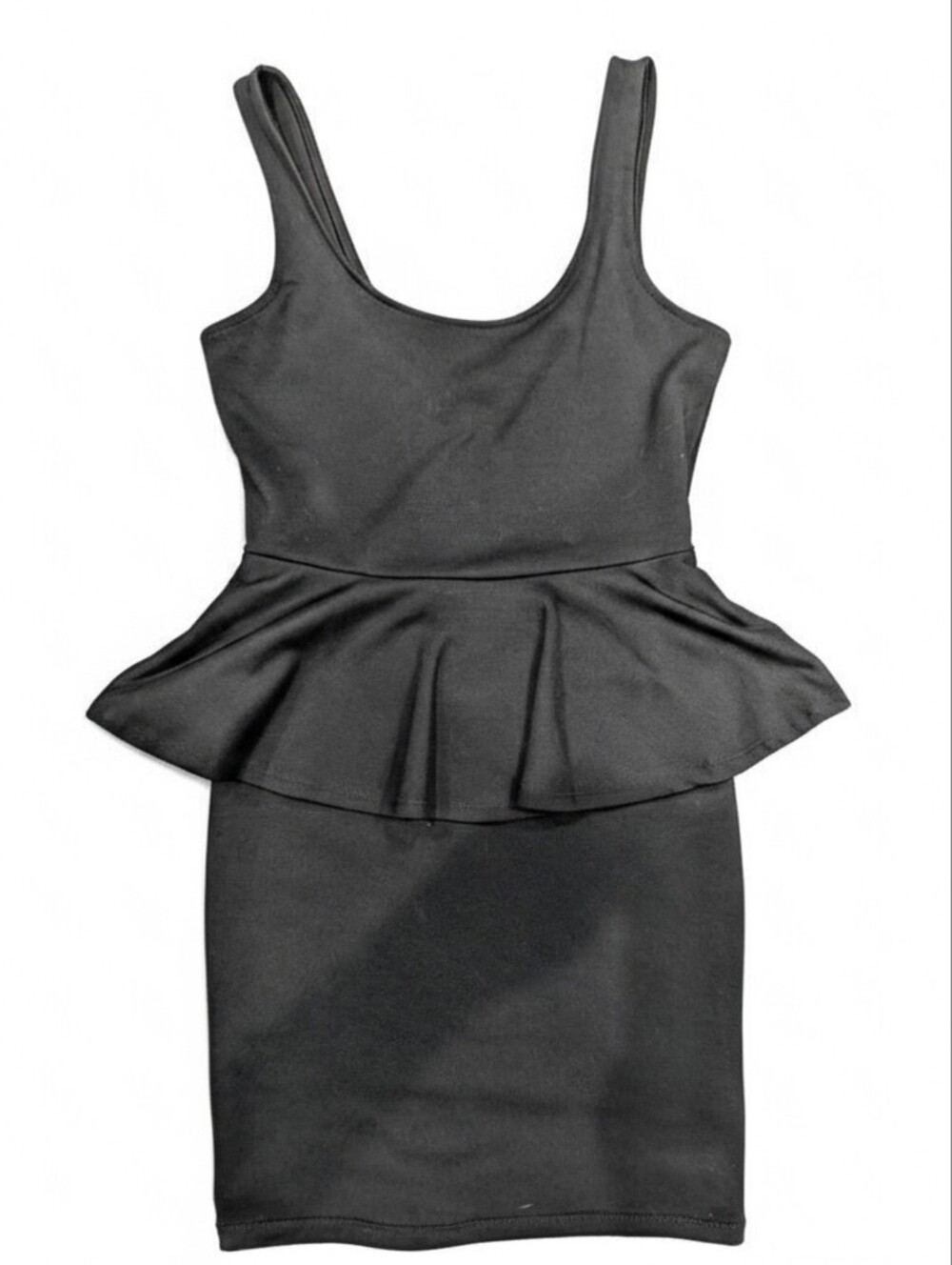 Black Peplum Bodycon Dress